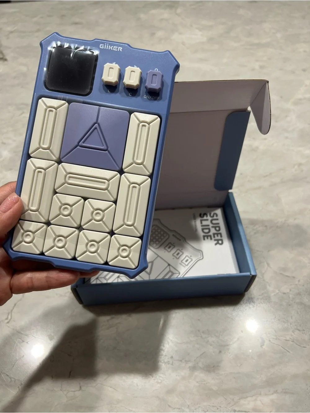 Super Slide Handheld Puzzle Game - Blue